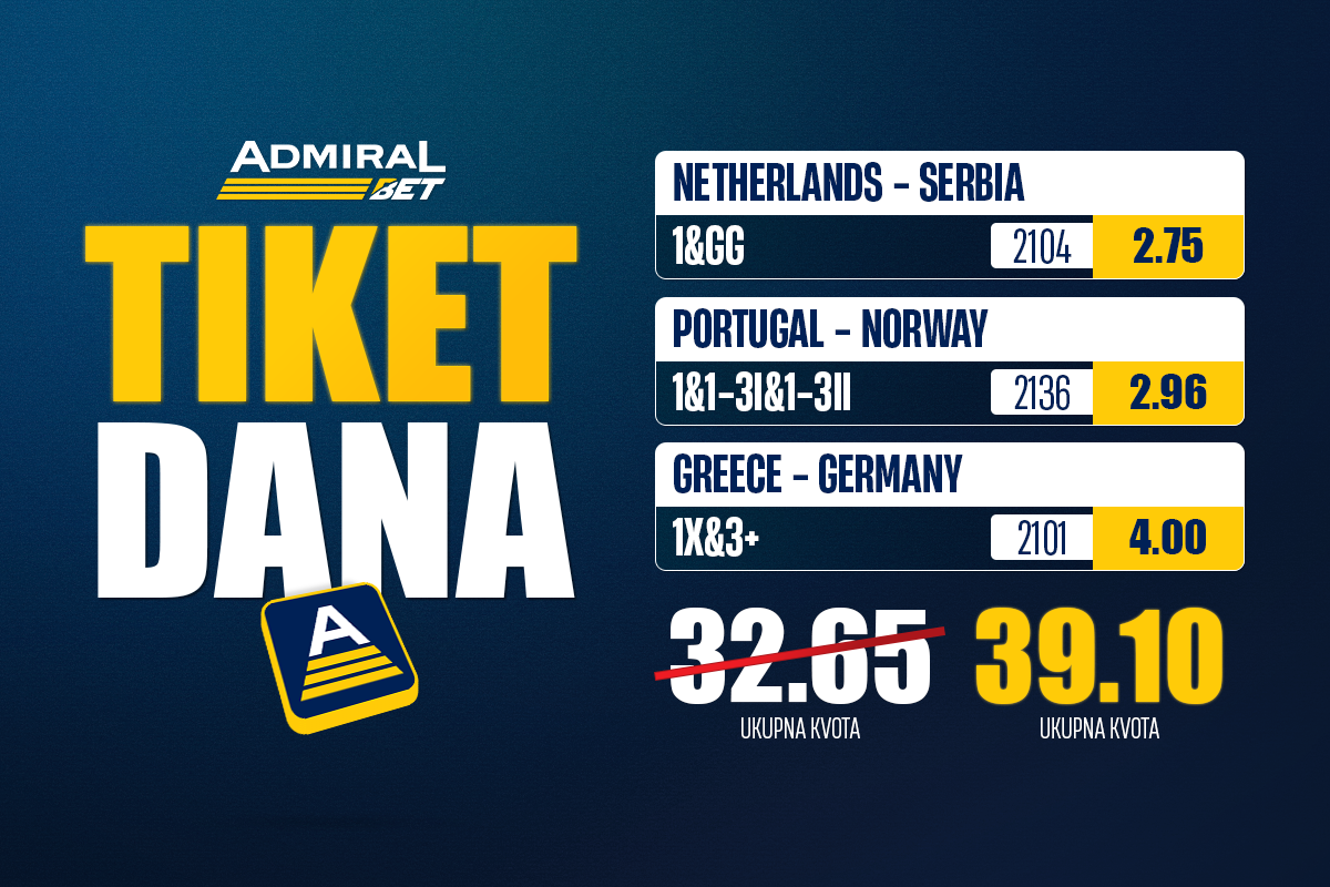 TIKET DANA - Srbija po starom, da li je Portugal bolji bez Kristijana?