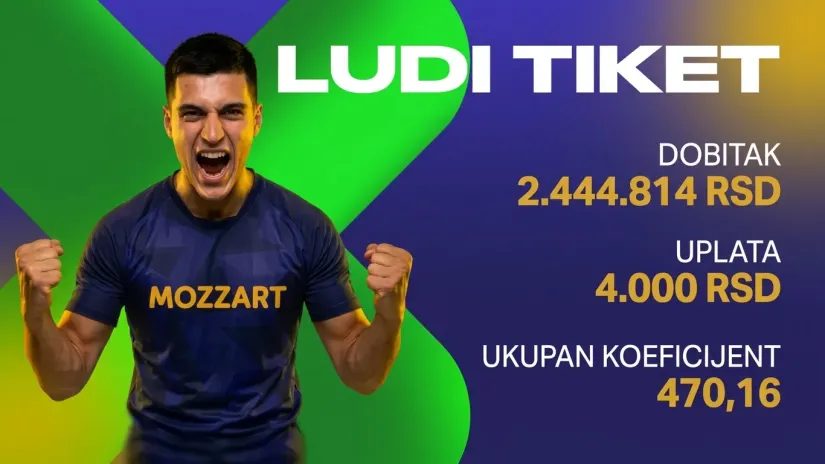 LUDI TIKET, sreda, 2.444.814 dinara: U golovima je tajna