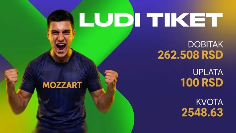 LUDI TIKET, utorak, 262.508 dinara: Pucale petarde, pao veliki dobitak