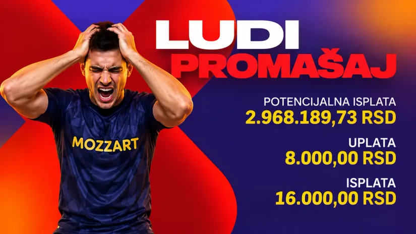 LUDI TIKET (-), petak: Smešila se ozbiljna para, zbog jednog para ostao bez skoro 3.000.000
