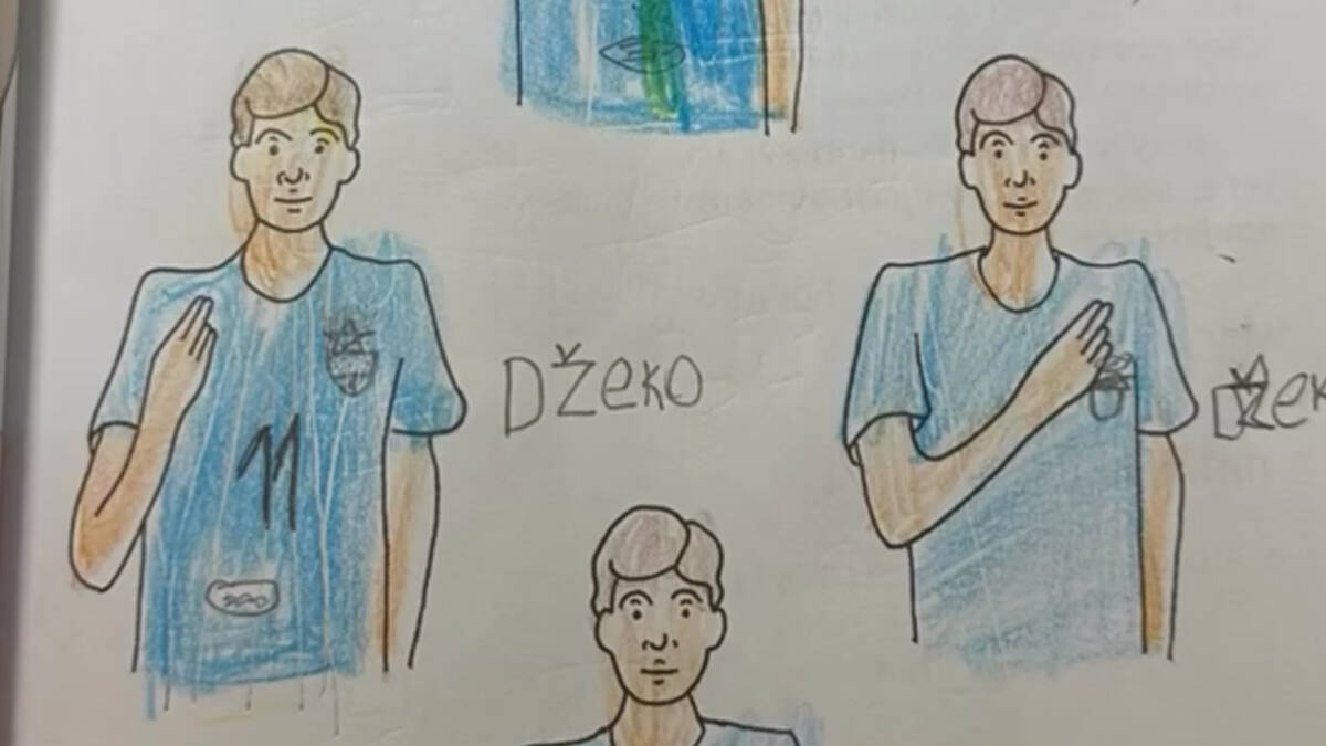 Uroš nacrtao Edina Džeka kako se krsti kao pravoslavac: Legendarni napadač ga odmah pozvao