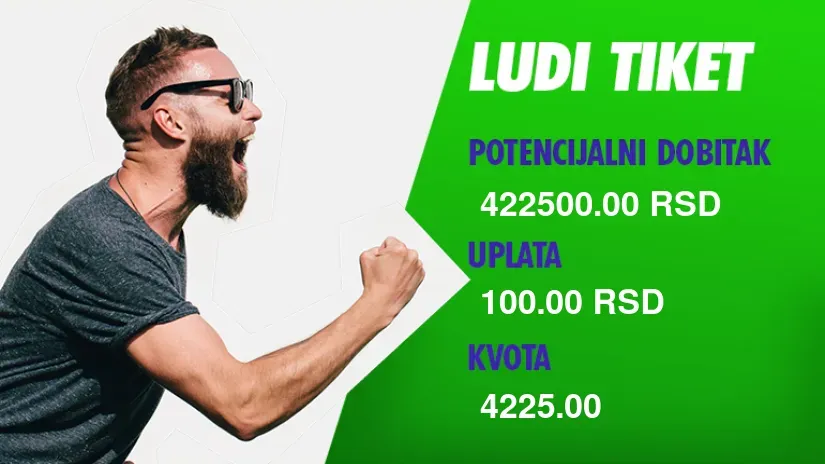 LUDI TIKET, petak, 422.500 dinara: Golovi u 90. i 93. minutu spasli majstorski prelaz