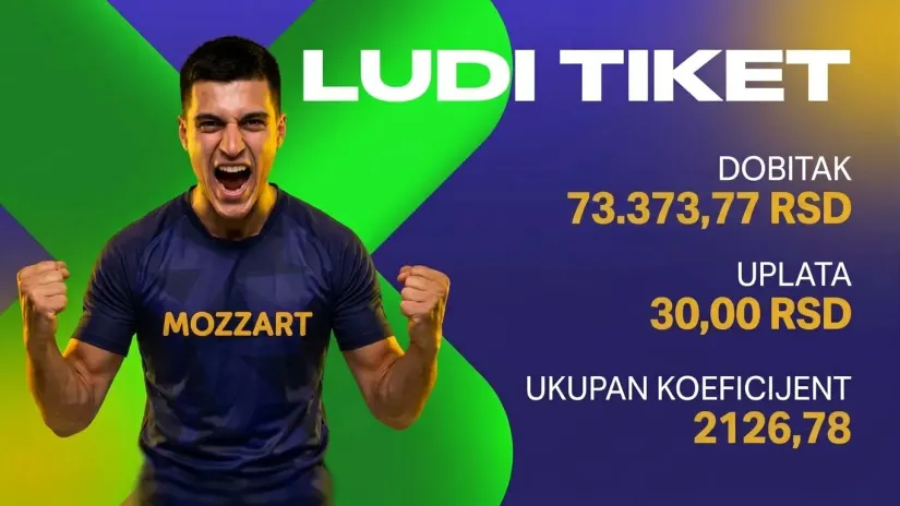 LUDI TIKET, utorak, 73.373,77 dinara: Dvojka na Lacio i Roda koja je donela dobitak
