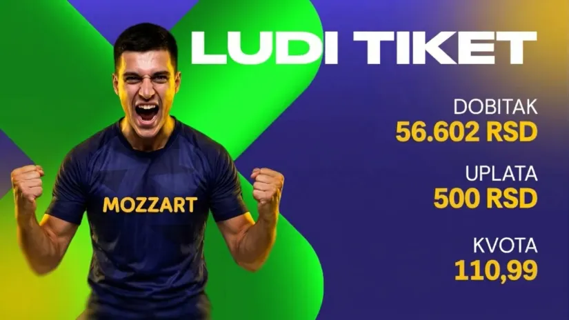 LUDI TIKET, petak, 56.602 dinara: Ovako to radi maher za Evroligu