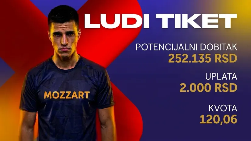 LUDI TIKET (-), četvrtak, 252.135 dinara: Kraljica igra postala mu maćeha!