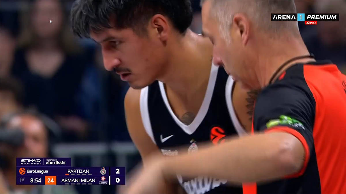 Povredio se Derik Vilis: Katastrofa za Partizan u 2. minutu sezone