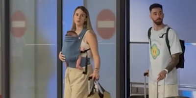 Milica prvi put u Beogradu sa sinom Teom: Sve oči uprte u suprugu Luke Vildoze i bebu (VIDEO)