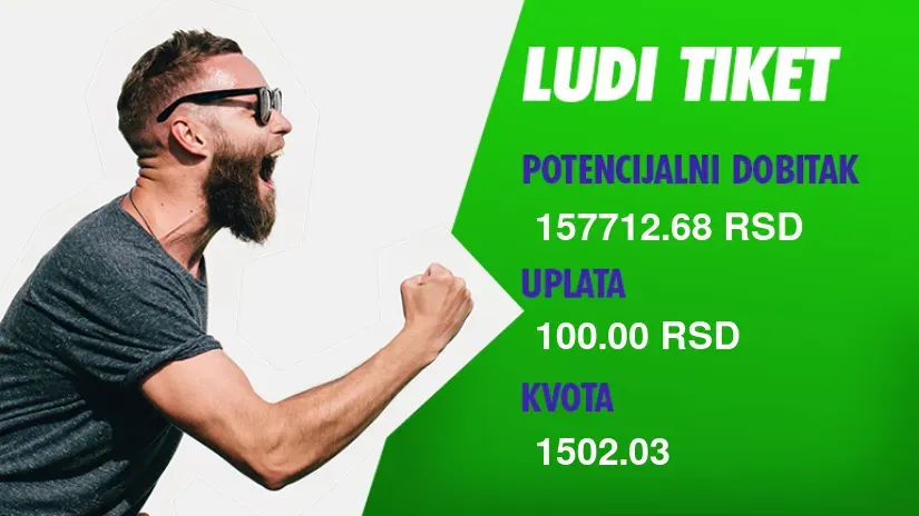 LUDI TIKET, ponedeljak, 157.712 dinara: Borča i posle maksimale, prva na MOZZART tabeli