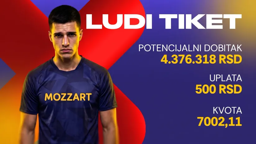 LUDI TIKET (-), utorak, 4.376.318: Sad ste našli da igrate odbranu?!