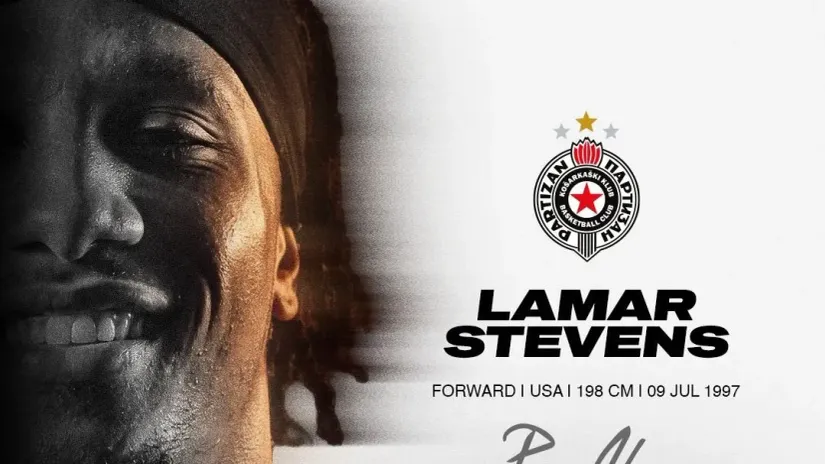 Crno-belo ozvaničenje u kasne sate: Lamar Stivens u Partizan Mozzart Betu