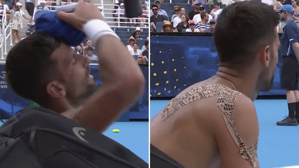 Novak se topio u paklu Sinsinatija: Nije mogao da diše, tražio vodu, a detalj na ramenu sve zabrinuo