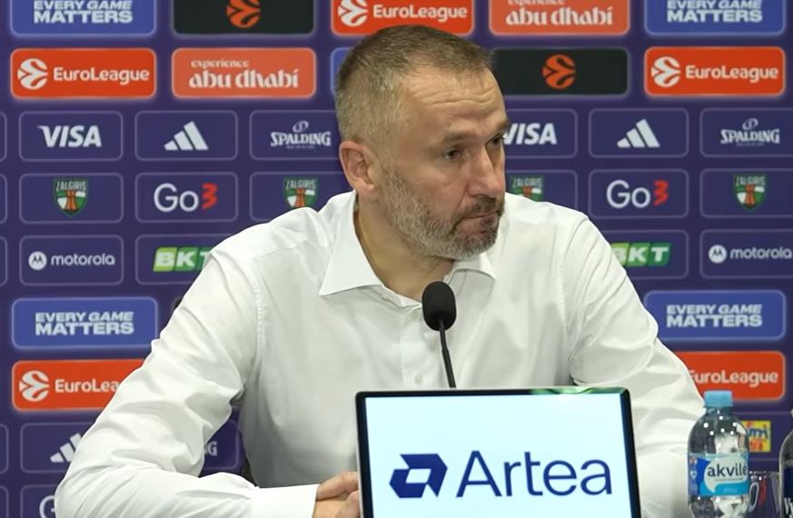 OGLASIO SE TRENER ŽALGIRISA POSLE POBEDE NAD PARTIZANOM! Odmah je spomenuo jednog košarkaša crno-belih, tvrdi da je ovo bio ključ uspeha!