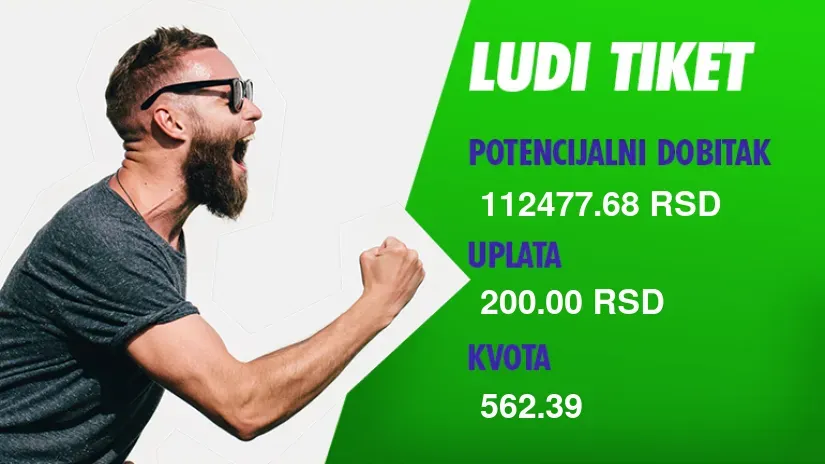 LUDI TIKET, utorak, 112.477 dinara: Bombardovanje prelazima