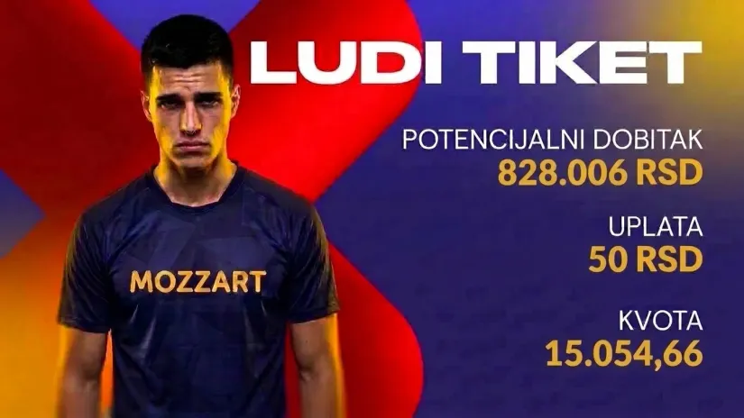 LUDI TIKET (-), ponedeljak, 828.006 dinara: Panceri ga naterali na očaj