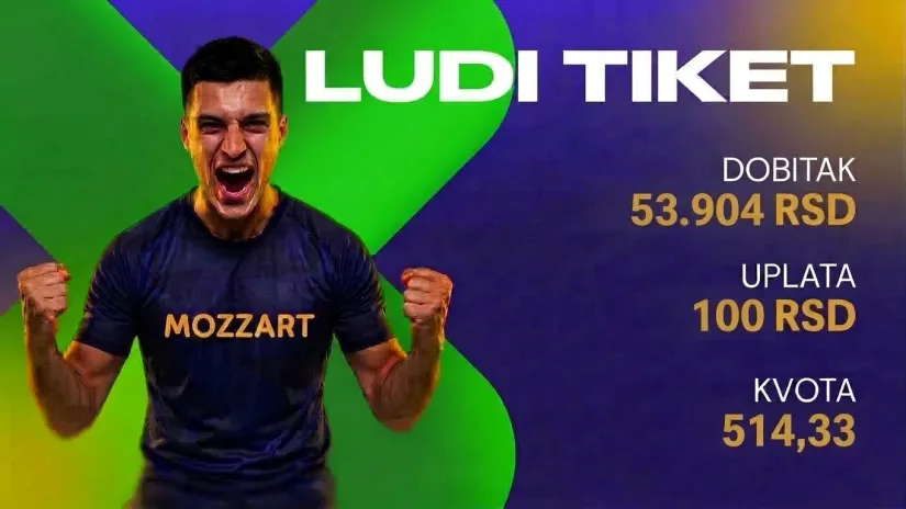 LUDI TIKET, četvrtak, 53.904 dinara: Savršen osećaj za golove